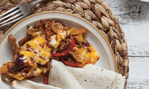 Chicken Fajitas With Guacamole And Salsa